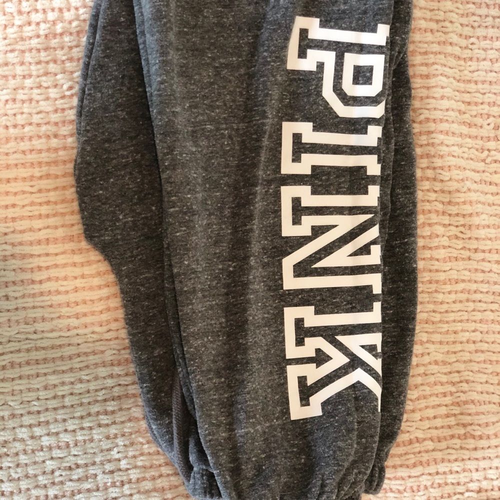 PINK grey sweatpants